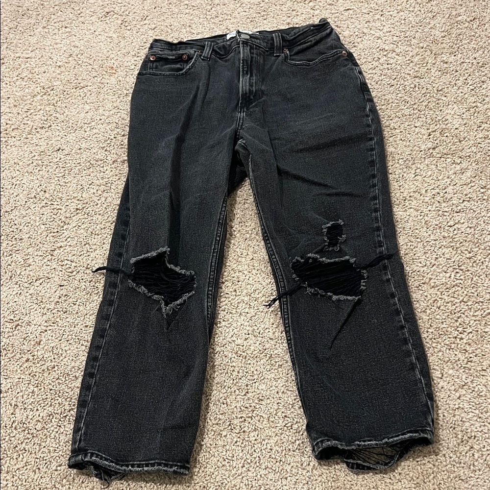 Abercrombie & Fitch ankle straight ultra High Rise Jeans